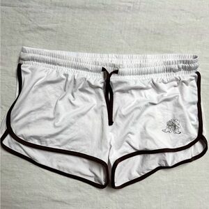 White Shorts with Brown Lining